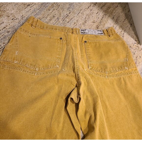 Vintage Bugle Boy Special Issue Industrial Men Size 36L Tan Tapered Jeans - Picture 13 of 16